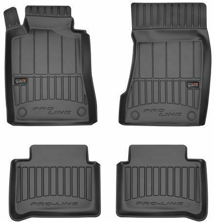 Frogum Set of Front and Rear Mats 4pcs Tray Type for Mercedes-Benz E Class 2002-2009 Black