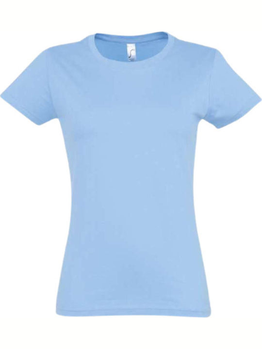 Sol's Imperial Γυναικείο Διαφημιστικό T-shirt Κοντομάνικο Sky Blue