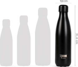 I-Total iDrink Metallics Bottle Thermos Stainless Steel BPA Free Black 1lt ID1005