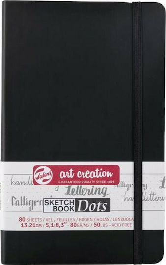 Royal Talens Μπλοκ Σχεδίου Sketchbook Dot Μαύρο 80φυλ. 13x21εκ. 80 γρ. Α5 14.8x21cm