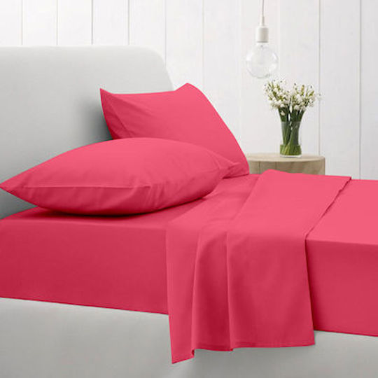 Sunshine Cotton Feelings 151 Σετ Μονό 3τμχ 105x205+30εκ. με Λάστιχο 112 Fuchsia