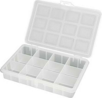 ArtPlast 3200Τ Tool Compartment Organiser 12 Slot Transparent 18x12.8x3.2cm