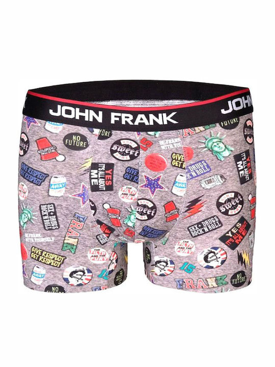 John Frank Men's Boxer Gray with Patterns