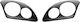 Americat Car Headlight Eyelashes for Fiat Seicento