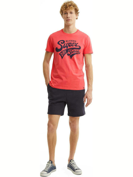 Superdry Collegiate Graphic Herren T-Shirt Kurzarm Fuchsie