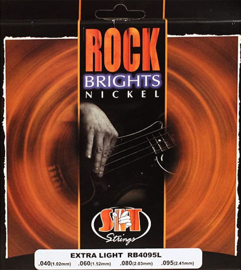 Sit Rock Bright Einstellen Χορδών Nickel gewickelt Μπάσου 40 - 95" Extra Light