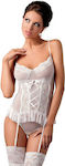 Casmir Lingerie Marcelle Corset with G-String White White