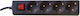 Telco KF-B-04KA Power Strip 4 Positions with Sw...