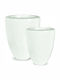 Lianos Pflanzentöpfe Fiberglas Weiße 47,5x47,5x60cm 2 Stück