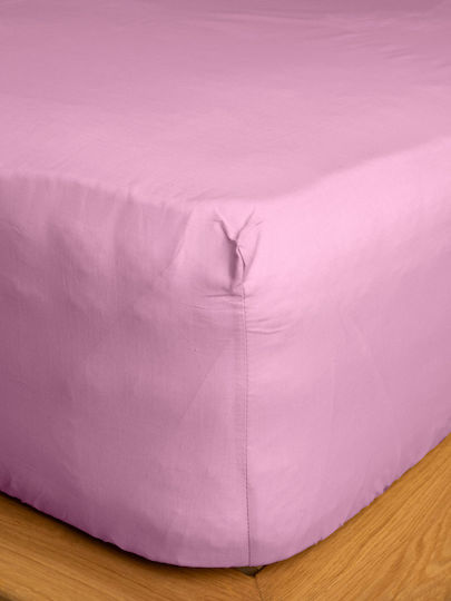 Sunshine Cotton Feelings 151 Σεντόνι Ημίδιπλο με Λάστιχο 120x200+30εκ. 102 Lila