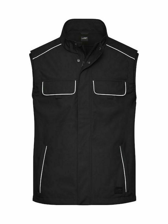 Workwear Softshell Light Vest - SOLID - (black)