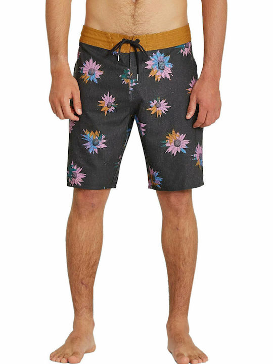 Natural Visions Stoney 19" Men's Swimwear Bermuda Black Floral