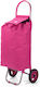 Stoff Einkaufswagen Klappbar Rosa 32x20x56cm