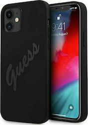 Guess Vintage Script Plastic Back Cover Black (iPhone 12 mini)