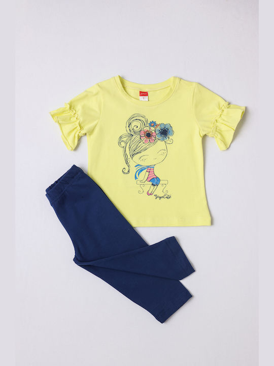 Joyce Kids Set with Leggings Summer 2pcs Navy Blue