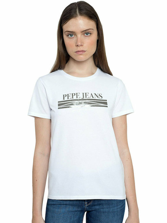 Pepe Jeans Γυναικείο T-shirt Λευκό