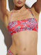 Blu4u Sports Bra Bikini Top with Detachable Straps Red