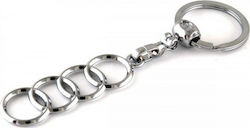Audi Audi Metal Silver Keychain Audi Audi Metal Silver Keychain