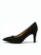 S.Oliver Suede Pointed Toe Stiletto Black High Heels