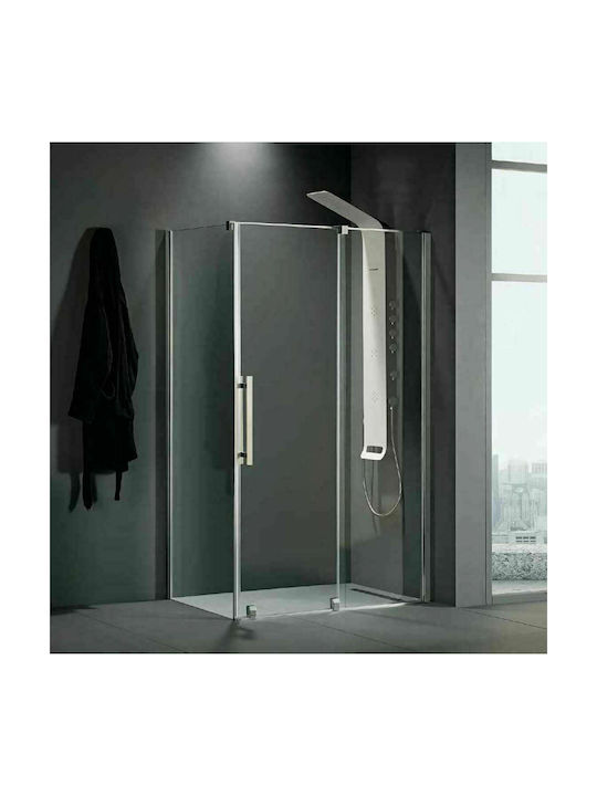 Devon Breeze Slider BSL160C-100 Shower Screen for Shower with Sliding Door 157-161x200cm Clean Glass Chrome