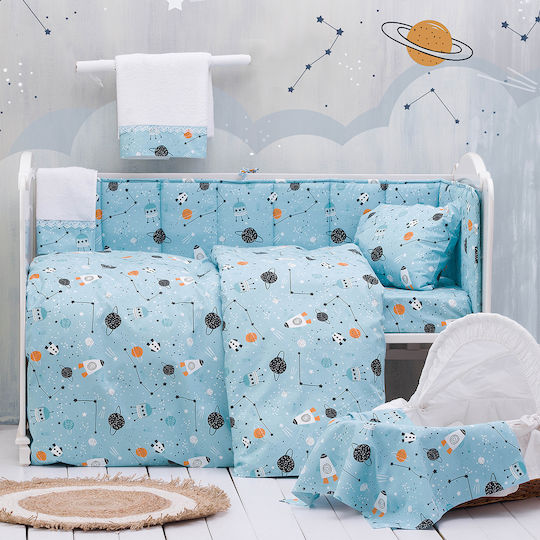 Rythmos Baby Duvet Cover Set With Pillowcase Astroworld Blue 110x160cm