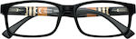 Zippo Unisex Γυαλιά Πρεσβυωπίας +1.50 σε Μαύρο χρώμα 31Z-B25-BLK150