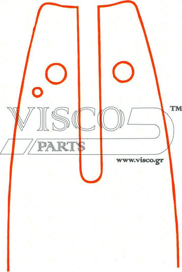 Visco Parts 10 M-50SR Lame pentru drujbe 25cm (10") pentru lanț cu Pas 3/8"LP, Grosimea dintelui .050"-1.3mm & Numărul de dini 39E cu Granazi