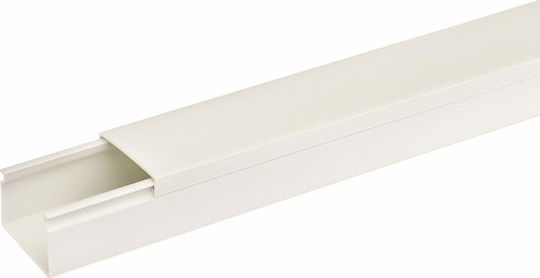 Kassinakis Cable Channel with Sticker made of Plastic 16x16mm White Set of 2pcs