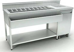 Inox Dobros Dulap de pregătire cu uși deschise 100x70x87cm Inox Dobros Dulap de pregătire cu uși deschise 100x70x87cm