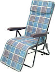 Campus Sunbed-Armchair Beach with Reclining Multiple Slots Blue