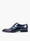 Perlamoda 4210 Men's Leather Dress Shoes Blue