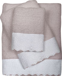 Das Home Bath Towels Set 3pcs 0449 Pink 500gr/m²