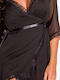 Anais Apparel Καλοκαιρινή Γυναικεία Ρόμπα Μαύρη Chanice