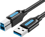 VENTION USB 3.0 A Male to B Male Cable 1M Black PVC Type