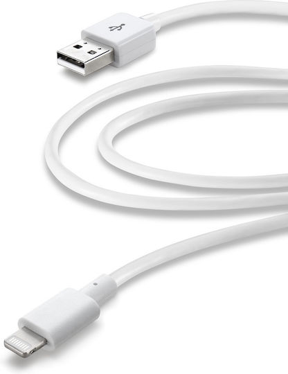 Cellular Line Regular USB to Lightning Cable Λευκό 2m (USBDATACMFIIPH52MW)