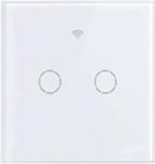 SmartWise T4EU2C 2 Gang Χωνευτός Διακόπτης Τοίχου Wi-Fi για Έλεγχο Φωτισμού με Πλαίσιο και Δύο Πλήκτρα Αφής Λευκός