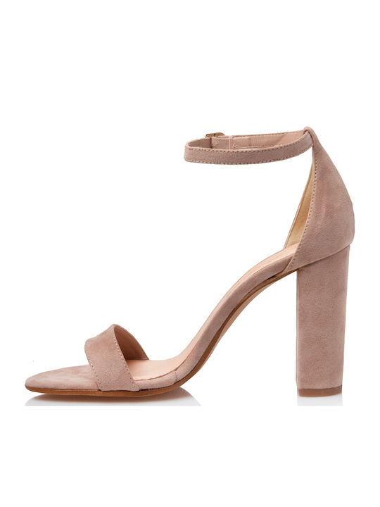 Suede Sandalen Rosa
