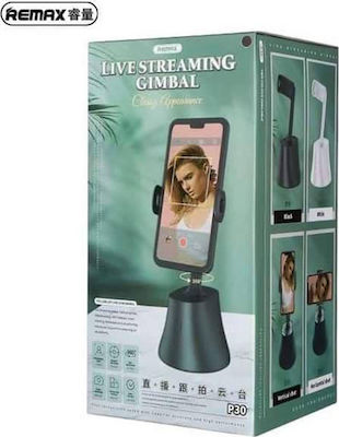 Remax P30 Live Streaming Mobile Phone Stand with Face Detection in Black Colour