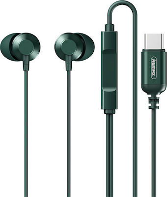 Remax RM-512a În ureche Handsfree cu Mufă USB-C Verde