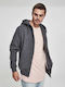 Urban Classics Men's Sweatshirt Jacket with Hood and Pockets Charcoal