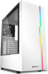 Sharkoon RGB Slider Midi Tower Computer Case with Window Panel White