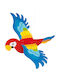 Goki Kids Room Decorative Mobile Animals Red made of Wood Parrot 50εκ.
