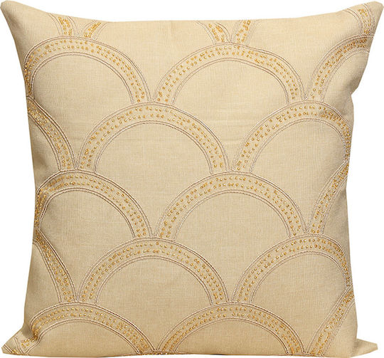 Ilis Home Διακοσμητική Μαξιλαροθήκη 44507 Μπεζ 42x42εκ.