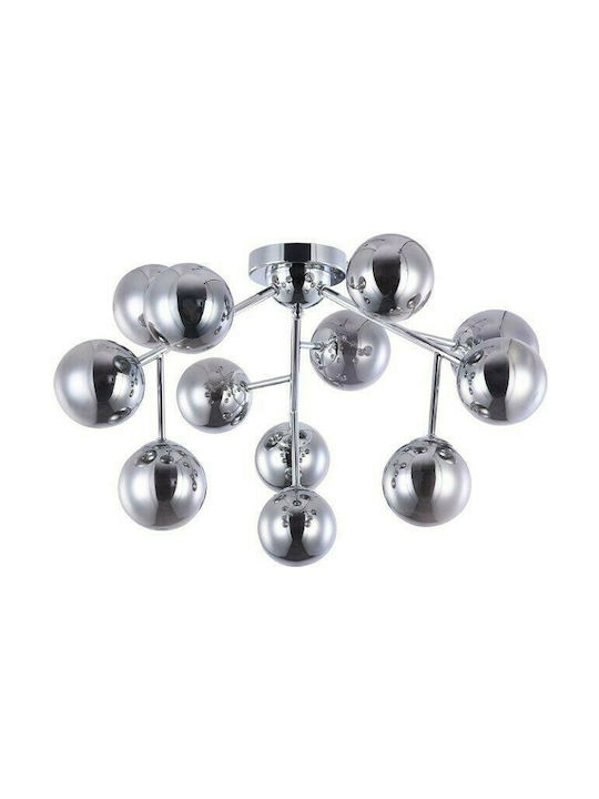 Maytoni Dallas Modern Glass Ceiling Light with Socket G9 60pcs Silver