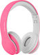 Kruger & Matz Street Kids Wireless/Wired Over Ear Kids' Headphones with 15 hours of Operation Pink KM0657