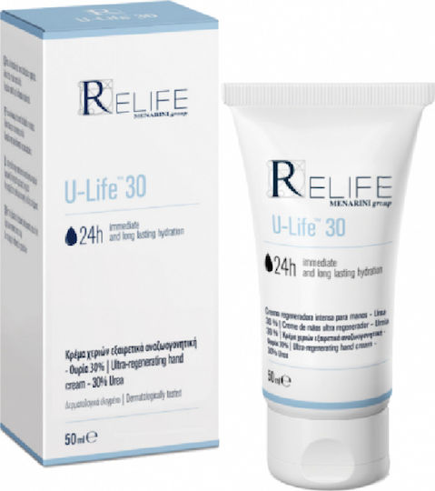 Relife U-Life 30 Ενυδατική Κρέμα Χεριών με Ουρία 50ml