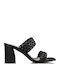 Envie Shoes Damen Sandalen mit Chunky hohem Absatz in Schwarz Farbe