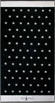 Greenwich Polo Club 3555 Beach Towel Cotton Black 170x90cm.