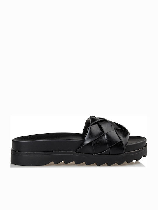 Envie Shoes Damen Flache Sandalen Flatforms in Schwarz Farbe