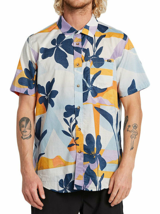 Sundays Short-sleeved Cotton Shirt Floral Multicolour